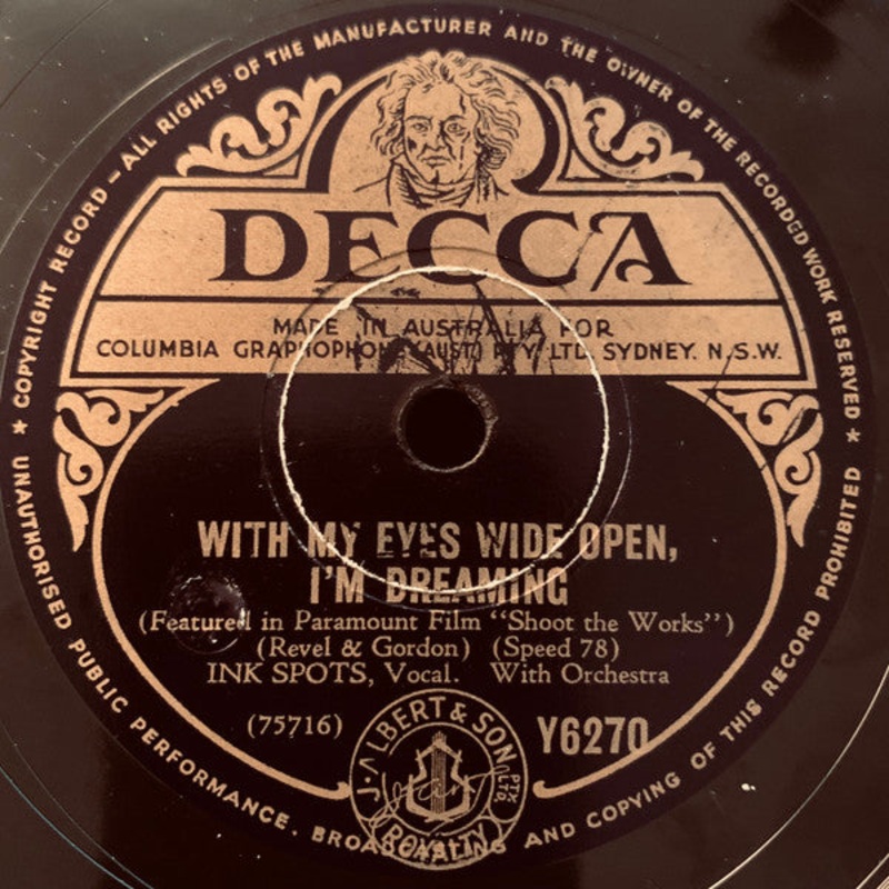 The Ink Spots – With My Eyes Wide Open, I’m Dreaming / Sometime (Shellac, 10) (Very Good (VG))