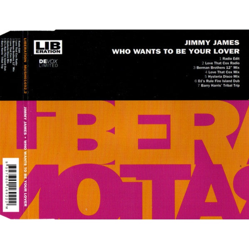 Jimmy James – Who Wants To Be Your Lover (CD, Maxi) (Very Good (VG))