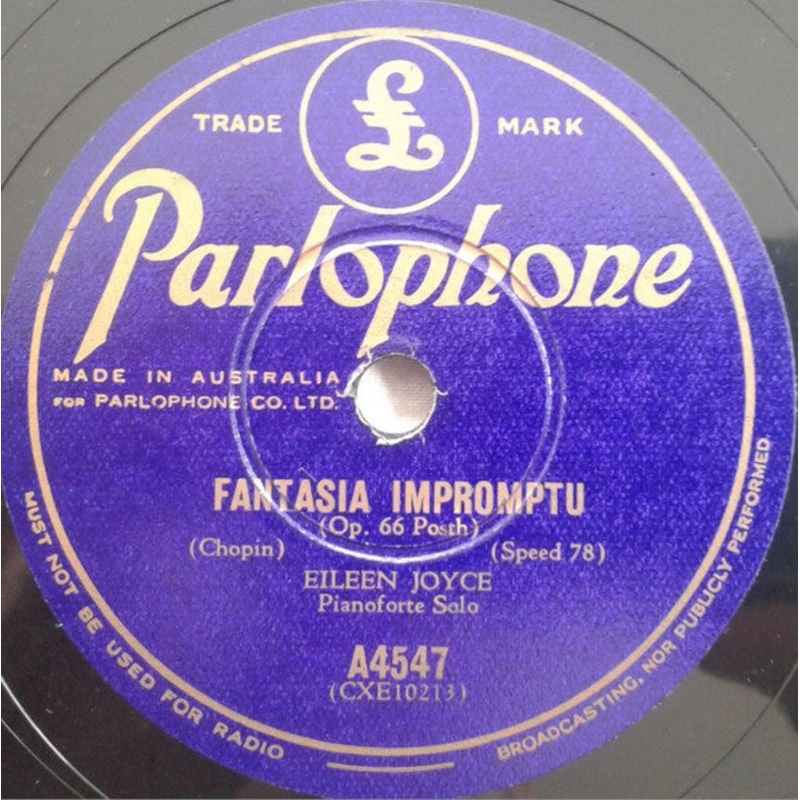 Eileen Joyce – Fantasia Impromptu / Berceuse Op. 57 (Shellac, 12) (Very Good (VG))