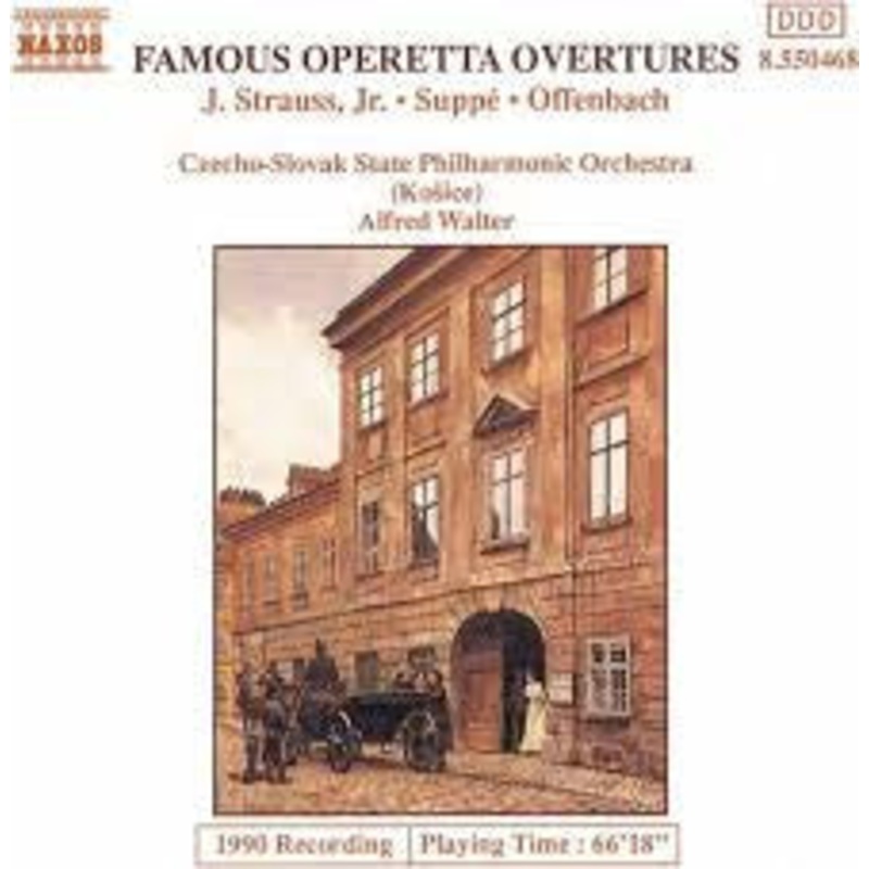 J. Strauss, Jr.* / Supp* / Jacques Offenbach / Czecho-Slovak State Philharmonic Orchestra (Koice)*, Alfred Walter – Famous Operetta Overtures (CD, RE) (Very Good Plus (VG+))
