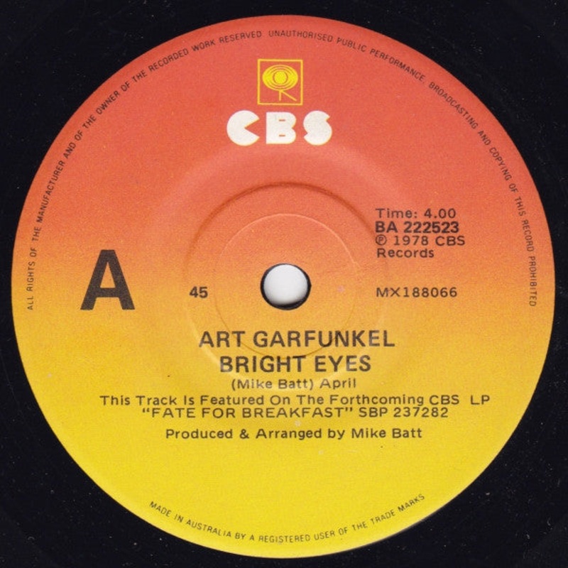 Art Garfunkel – Bright Eyes (7, Single) (Very Good (VG))