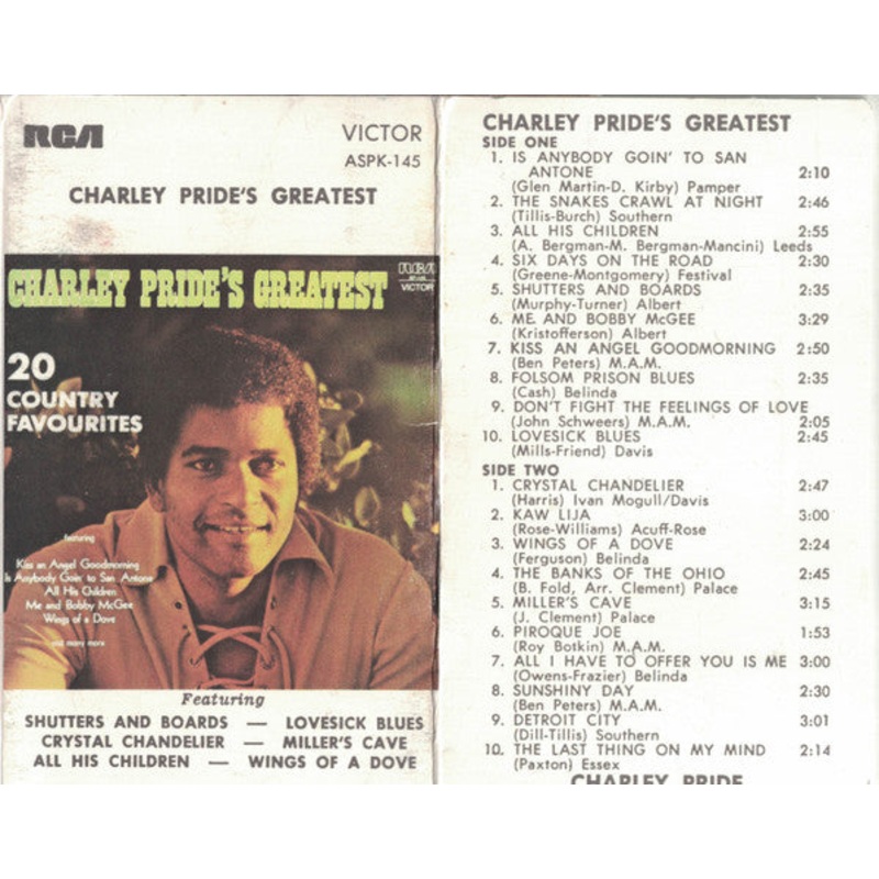 Charley Pride – Charley Pride’s Greatest  (Cass, Comp,  ) (Very Good (VG))