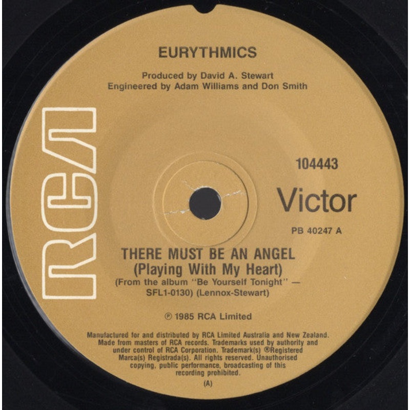 Eurythmics – There Must Be An Angel (Playing With My Heart) (7, Single) (Very Good (VG))