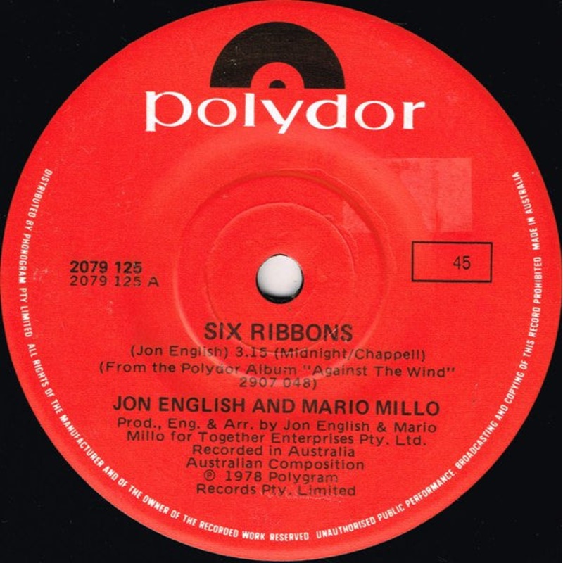 Jon English And Mario Millo – Six Ribbons (7, Single) (Very Good (VG))