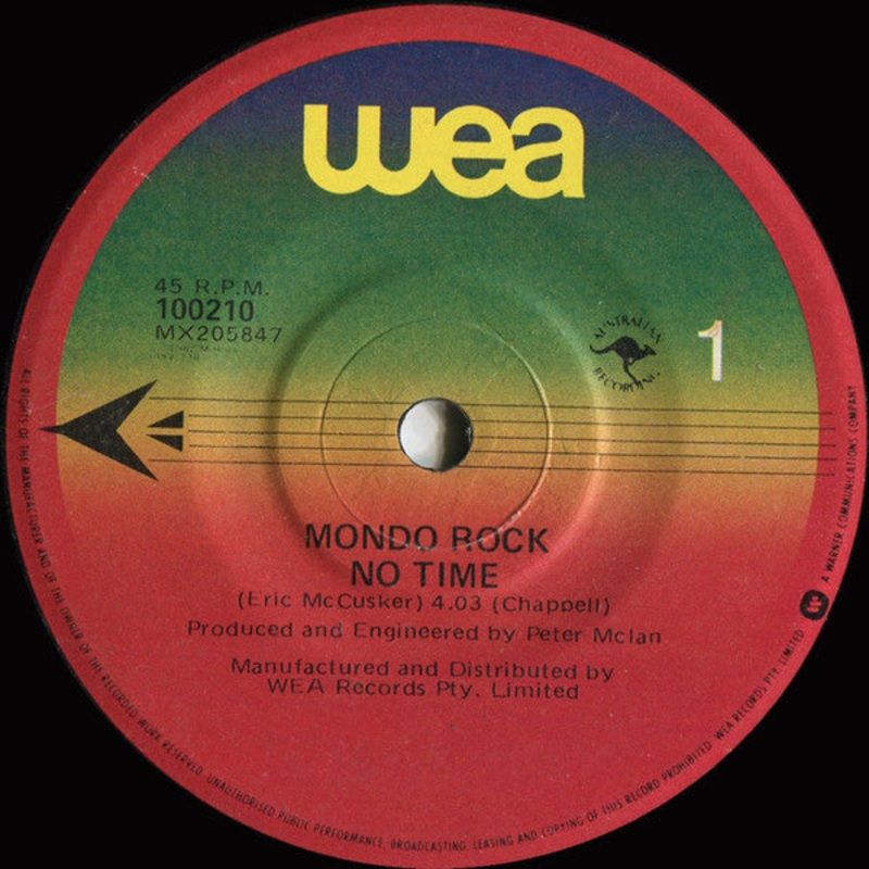Mondo Rock – No Time (7, Single) (Very Good (VG))