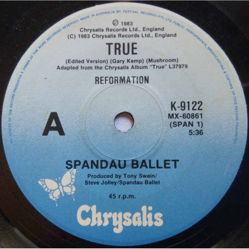Spandau Ballet – True (7, Single) (Very Good (VG))