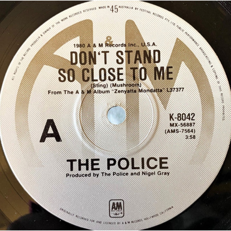 The Police – Don’t Stand So Close To Me (7, Single, Gen) (Very Good (VG))