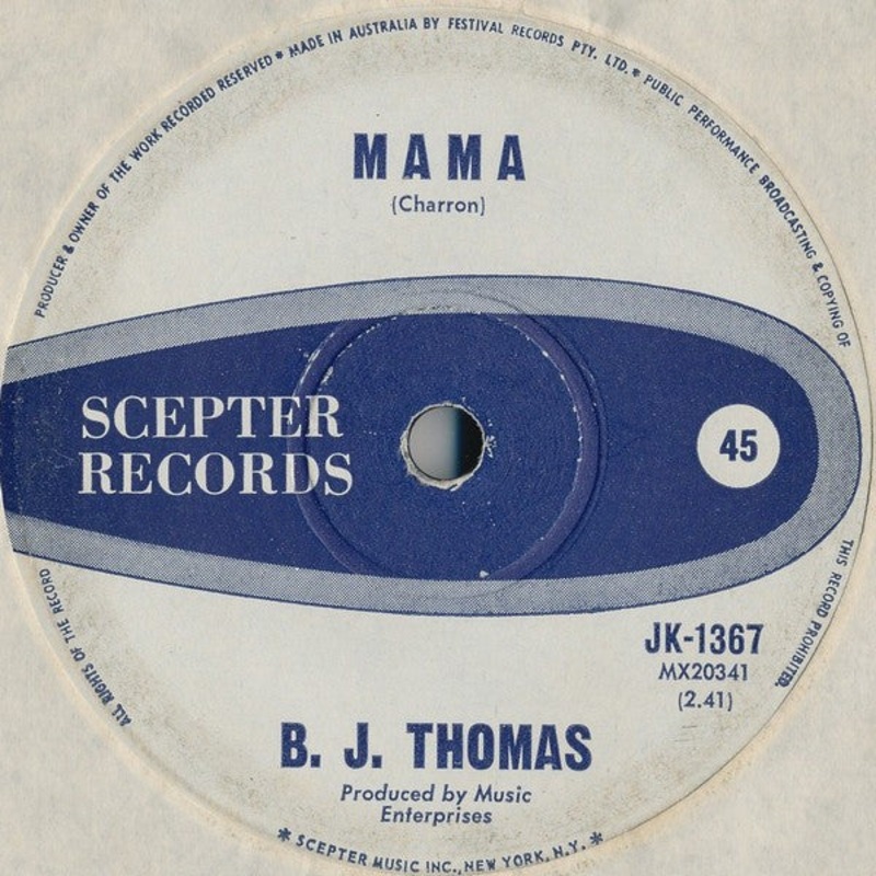 B.J. Thomas – Mama (7, Single) (Very Good (VG))