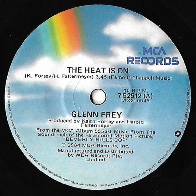 Glenn Frey / Harold Faltermeyer – The Heat Is On / Shoot Out (7, Single) (Very Good Plus (VG+))