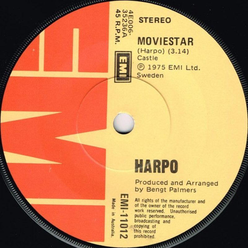Harpo – Moviestar (7, Single) (Very Good (VG))