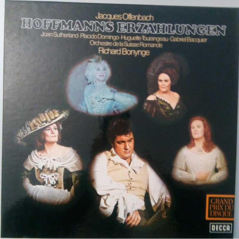 Jacques Offenbach / Joan Sutherland  Placido Domingo  Huguette Tourangeau  Gabriel Bacquier / Richard Bonynge / L’Orchestre De La Suisse Romande – Hoffmanns Erzhlungen (3xLP + Box) (Very Good Plus (VG+))