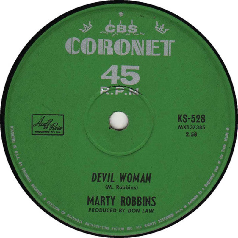 Marty Robbins – Devil Woman (7, Single) (Very Good (VG))