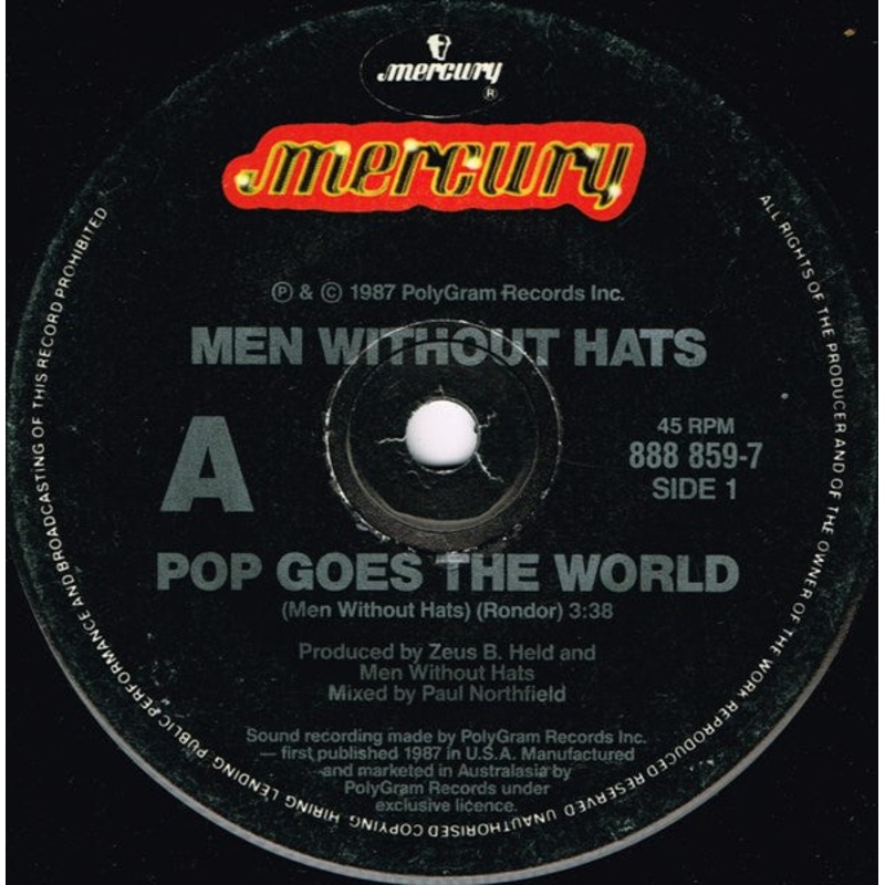 Men Without Hats – Pop Goes The World (7) (Very Good (VG))