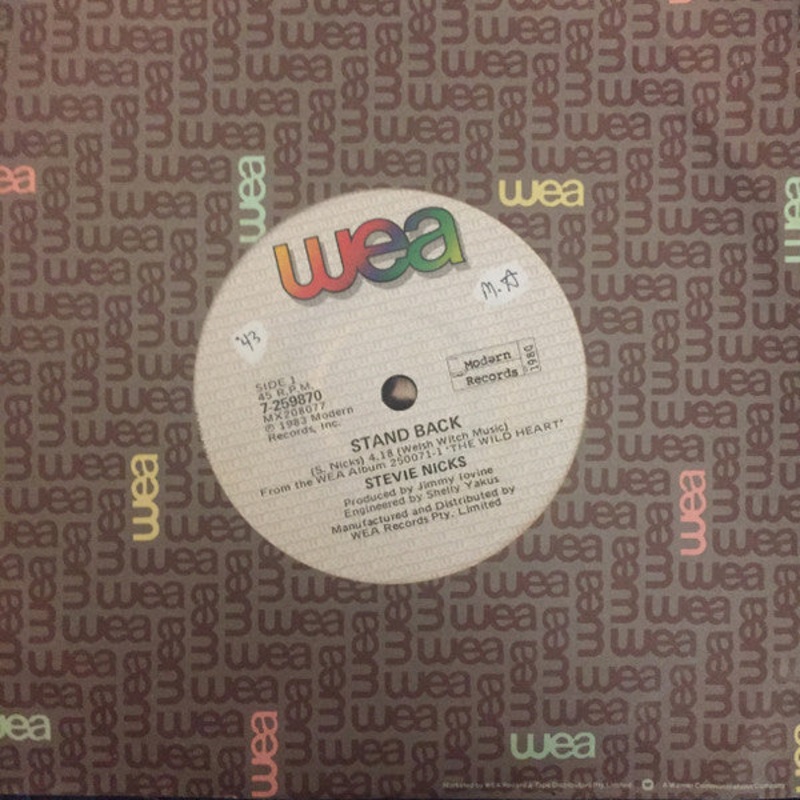 Stevie Nicks – Stand Back (7, Single) (Very Good (VG))
