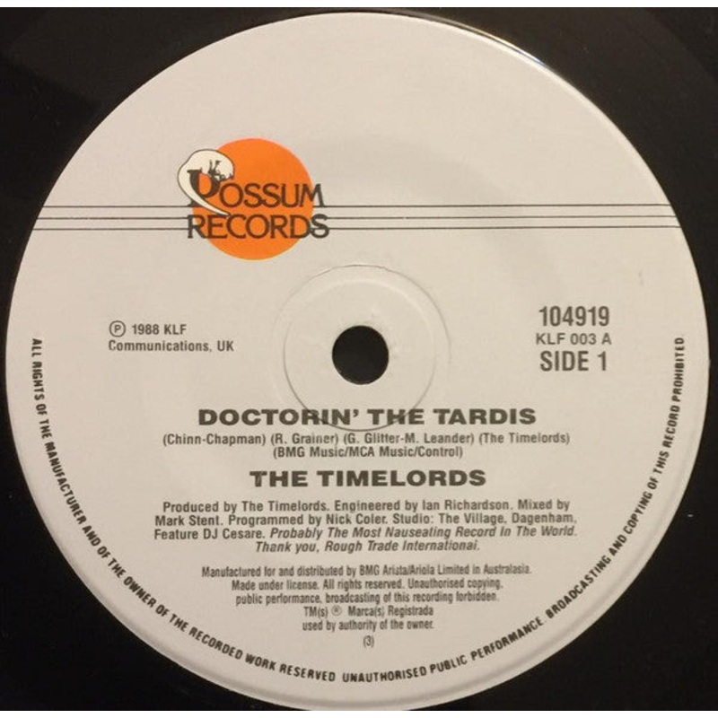 The Timelords – Doctorin’ The Tardis (7, Single) (Very Good (VG))