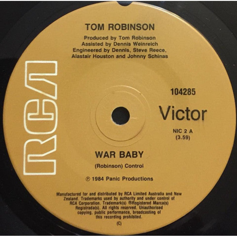Tom Robinson – War Baby (7, Single) (Very Good (VG))