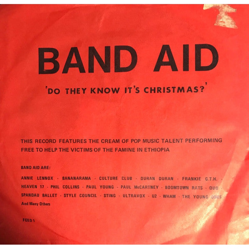 Band Aid – Do They Know It’s Christmas? (7, Single, Red) (Very Good Plus (VG+))