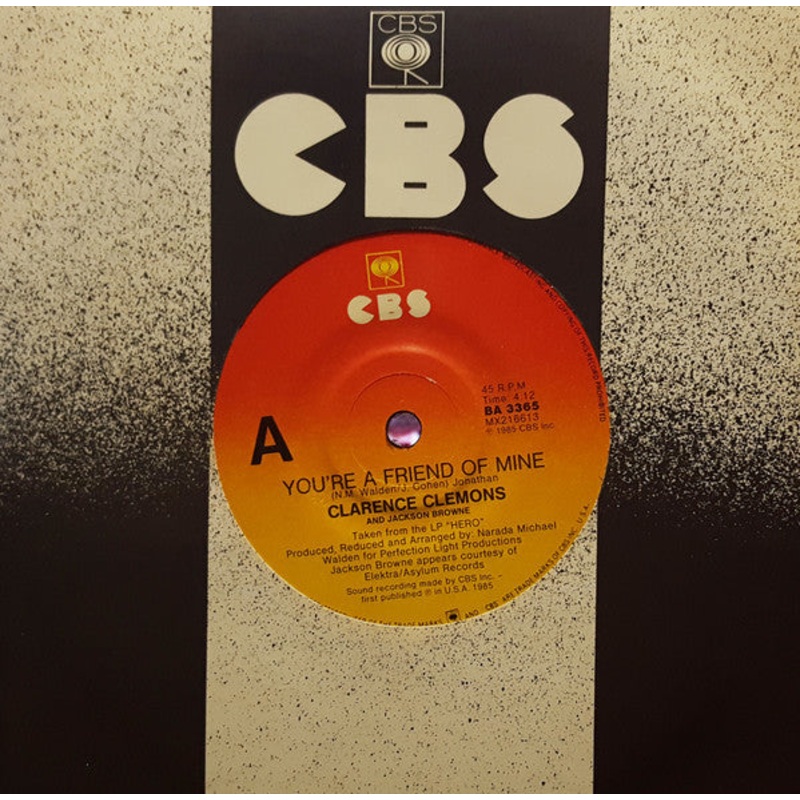 Clarence Clemons And Jackson Browne – You’re A Friend Of Mine (7, Gen) (Very Good Plus (VG+))