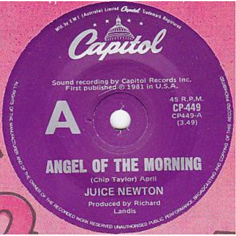 Juice Newton – Angel Of The Morning (7, Single) (Very Good (VG))