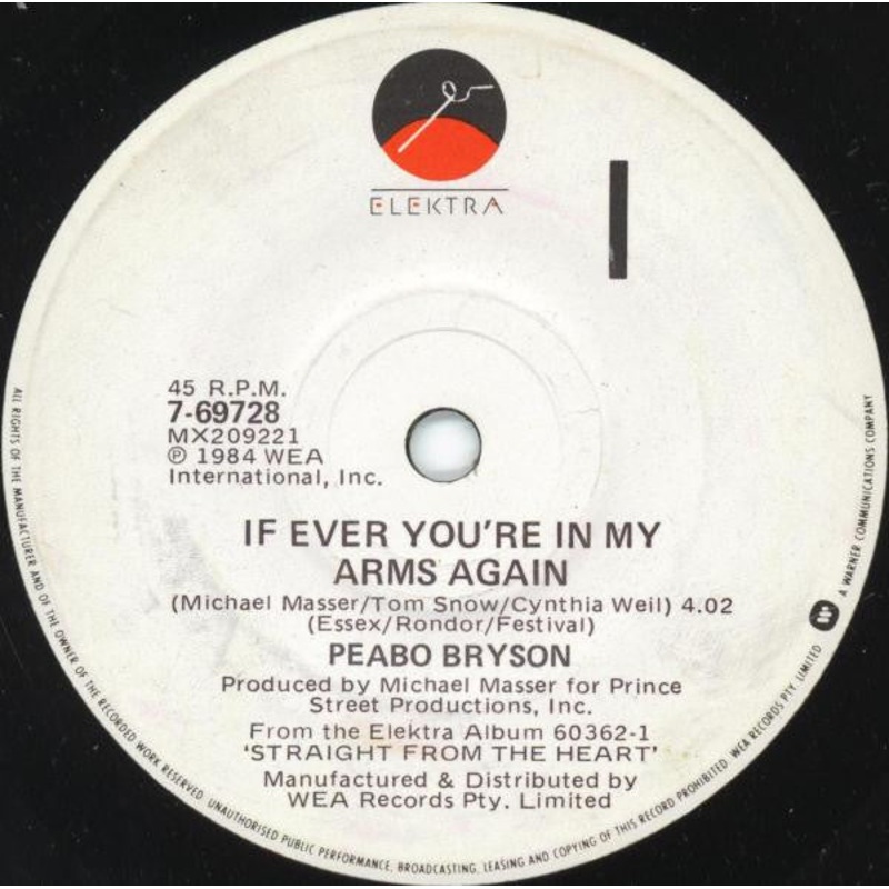 Peabo Bryson – If Ever You’re In My Arms Again (7, Single) (Very Good Plus (VG+))