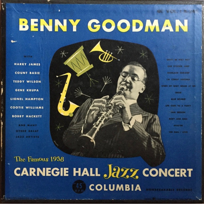 Benny Goodman – The Famous 1938 Carnegie Hall Jazz Concert – Vol. 1 (6×7, Album, Styrene + Box) (Very Good (VG))