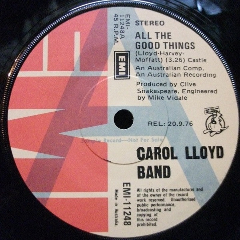 Carol Lloyd Band – All The Good Things (7, Single, Promo, A) (Good Plus (G+))