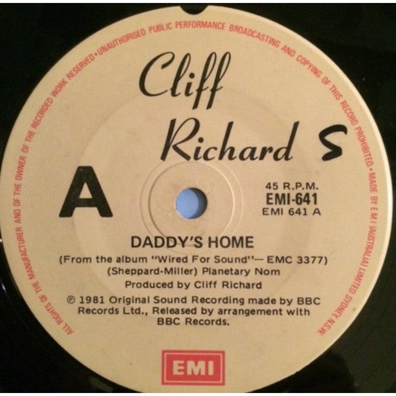 Cliff Richard – Daddy’s Home (7) (Very Good Plus (VG+))