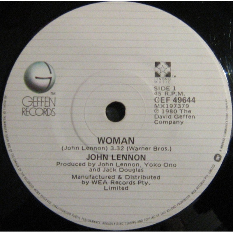 John Lennon – Woman (7, Single) (Very Good Plus (VG+))