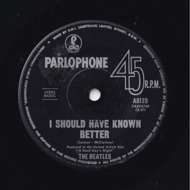 The Beatles – I Should Have Known Better (7, Single, Mono) (Very Good Plus (VG+))