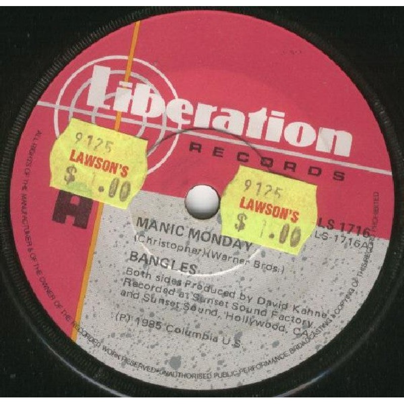 Bangles – Manic Monday (7, Single) (Very Good Plus (VG+))