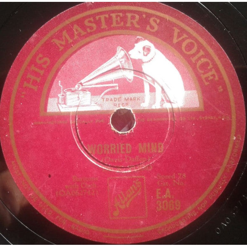 Dick Todd – Worried Mind / Sweetheart Or Strangers (Shellac, 10) (Very Good Plus (VG+))