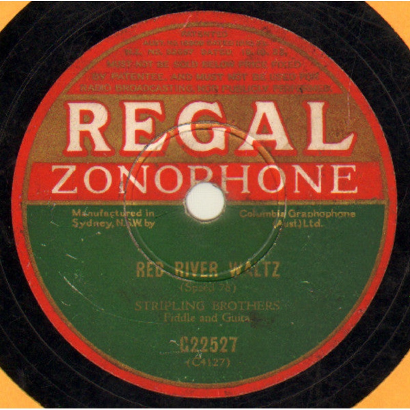 Stripling Brothers – Red River Waltz / Moonlight Waltz (Shellac, 10) (Very Good Plus (VG+))