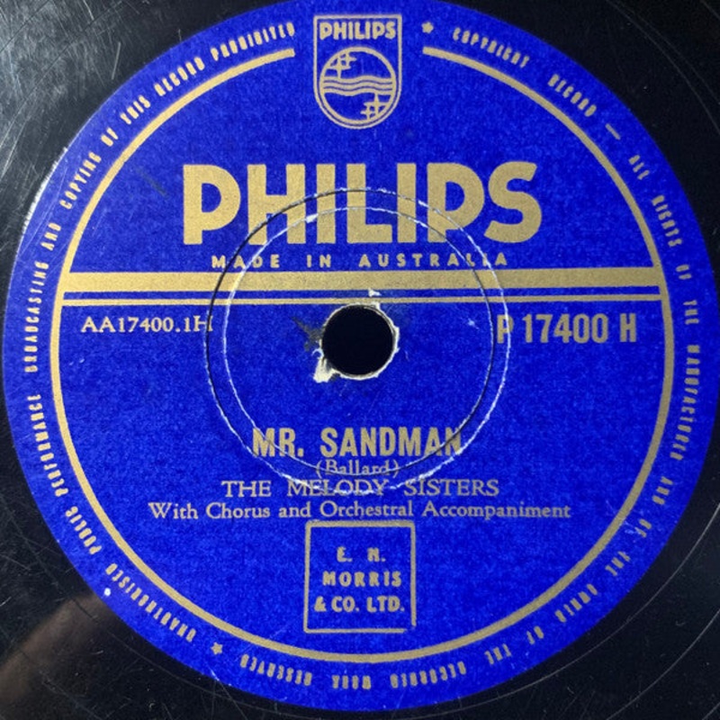 The Melody Sisters  – Mister Sandman / Capitano (Shellac, 10) (Very Good (VG))