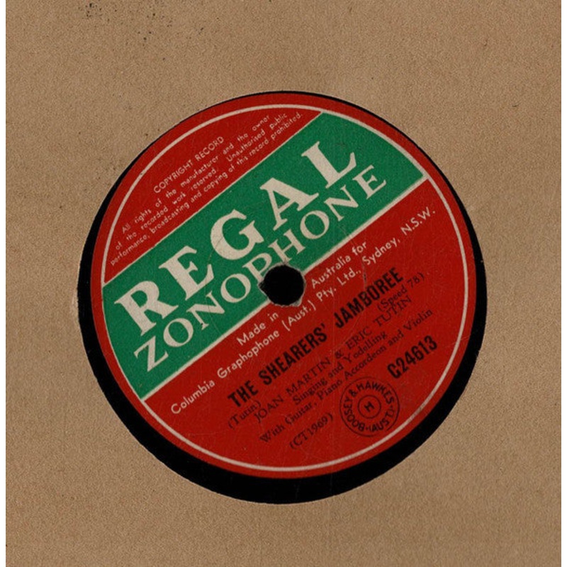 Joan Martin & Eric Tutin – The Shearers’ Jamboree / Reflections (Shellac, 10) (Very Good Plus (VG+))