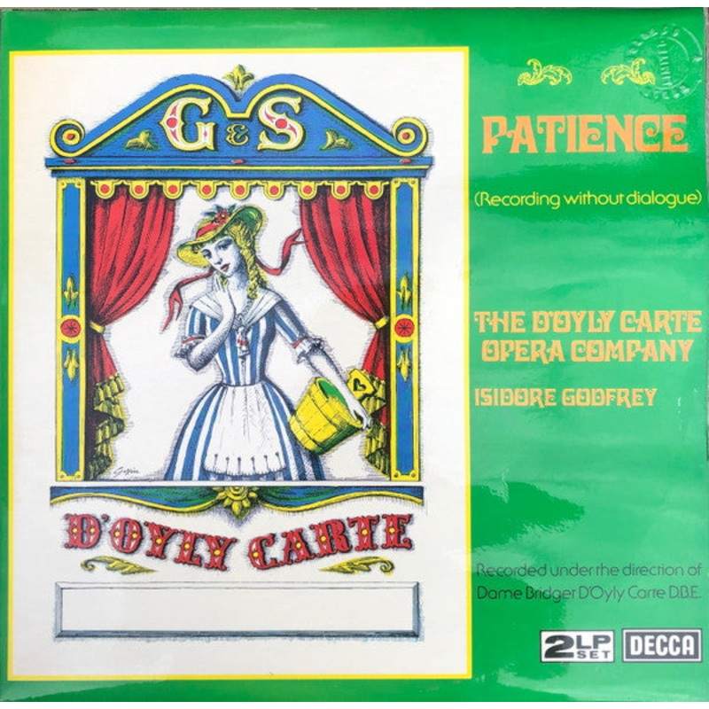 Gilbert And Sullivan*, D’Oyly Carte Opera Company, Isidore Godfrey – Patience (2xLP) (Very Good (VG))