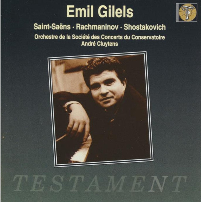 Camille Saint-Sans  Sergei Vasilyevich Rachmaninoff  Dmitri Shostakovich – Emil Gilels, Orchestre De La Socit Des Concerts Du Conservatoire, Andr Cluytens – Saint-Sans  Rachmaninov  Shostakovich (CD, Comp, Mono, RM) (Near Mint (NM or