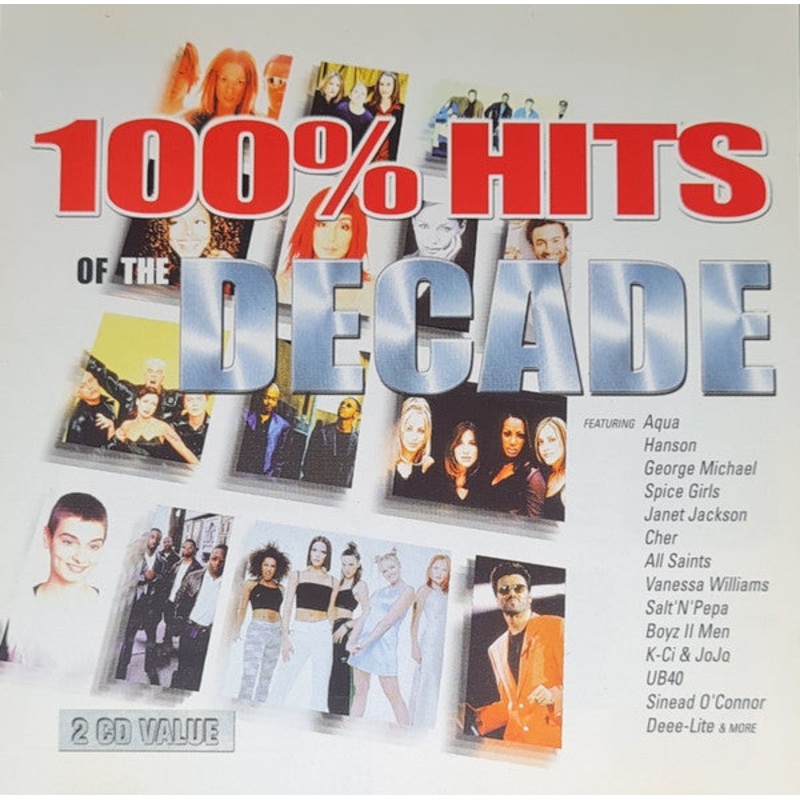 Various – 100% Hits Of The Decade – 36 # 1 Hits Of The 90s (2xCD, Comp) (Very Good Plus (VG+))