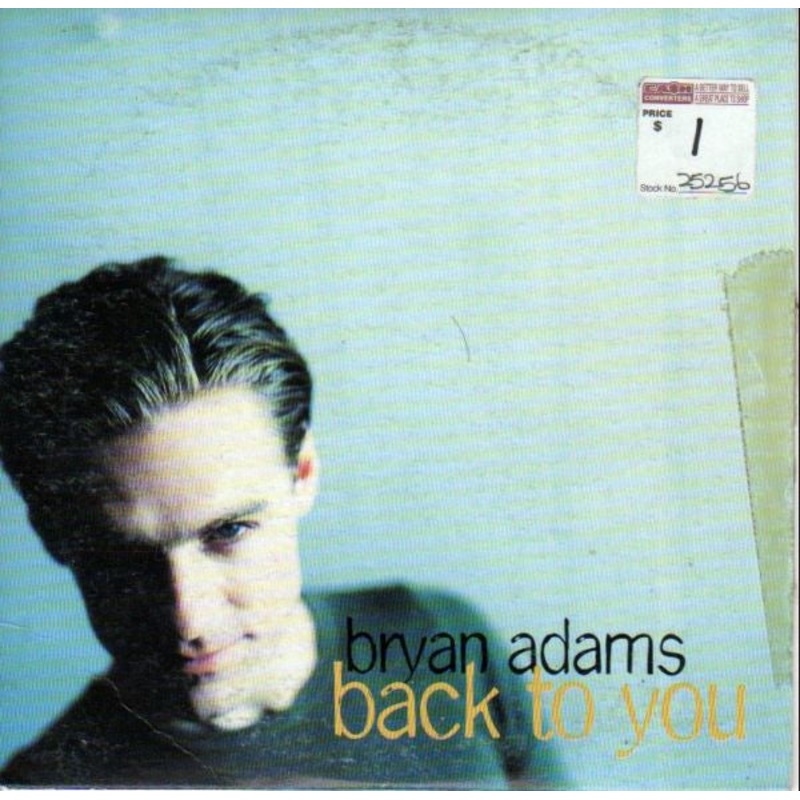 Bryan Adams – Back To You (CD, Single, Car) (Very Good Plus (VG+))