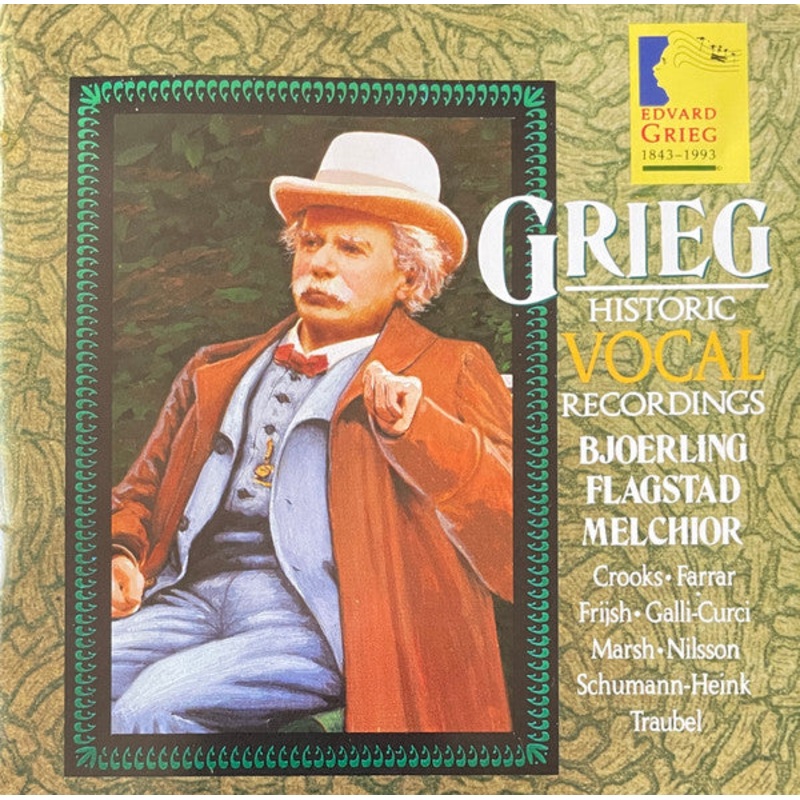 Edvard Grieg – Jussi Bjrling, Kirsten Flagstad, Lauritz Melchior – Historic Vocal Recordings (CD, Comp, Mono, RM) (Near Mint (NM or M-))