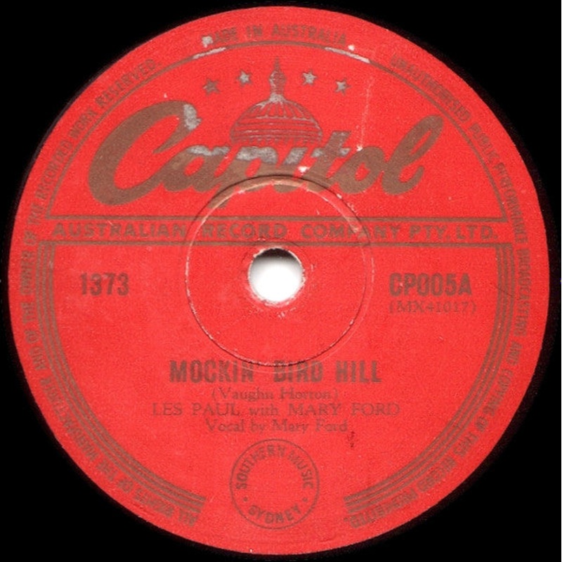 Les Paul With Mary Ford* – Mockin’ Bird Hill / Chicken Reel (Shellac, 10) (Very Good (VG))
