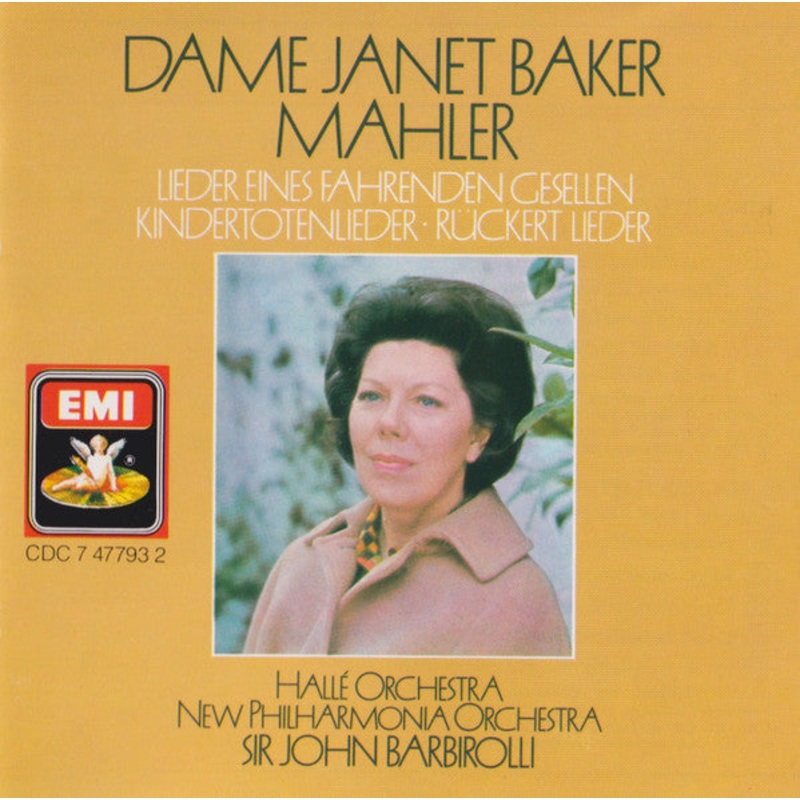 Gustav Mahler, Janet Baker / Hall Orchestra / Sir John Barbirolli – Dame Janet Baker – Mahler :Lieder Eines Fahrenden Gesellen – Kindertotenlieder – Rckert Lieder (CD, Comp) (Very Good Plus (VG+))