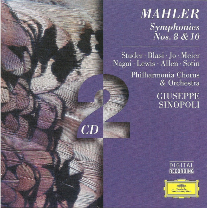 Mahler* – Studer*  Blasi*  Jo*  Meier*  Nagai*  Lewis*  Allen*  Sotin*  Philharmonia Chorus & Orchestra*  Giuseppe Sinopoli – Symphonies Nos. 8 & 10 (2xCD, Comp, RM, PMD) (Very Good Plus (VG+))