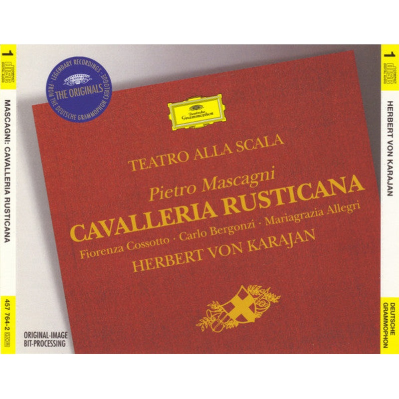 Pietro Mascagni, Teatro Alla Scala, Fiorenza Cossotto, Carlo Bergonzi, Mariagrazia Allegri*, Herbert von Karajan – Cavalleria Rusticana (CD, Album, RM) (Very Good Plus (VG+))