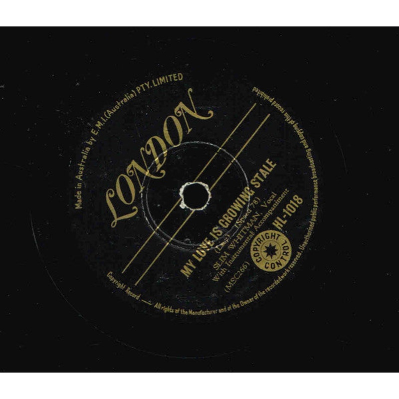 Slim Whitman – Bandera Waltz (Shellac, 10) (Very Good (VG))