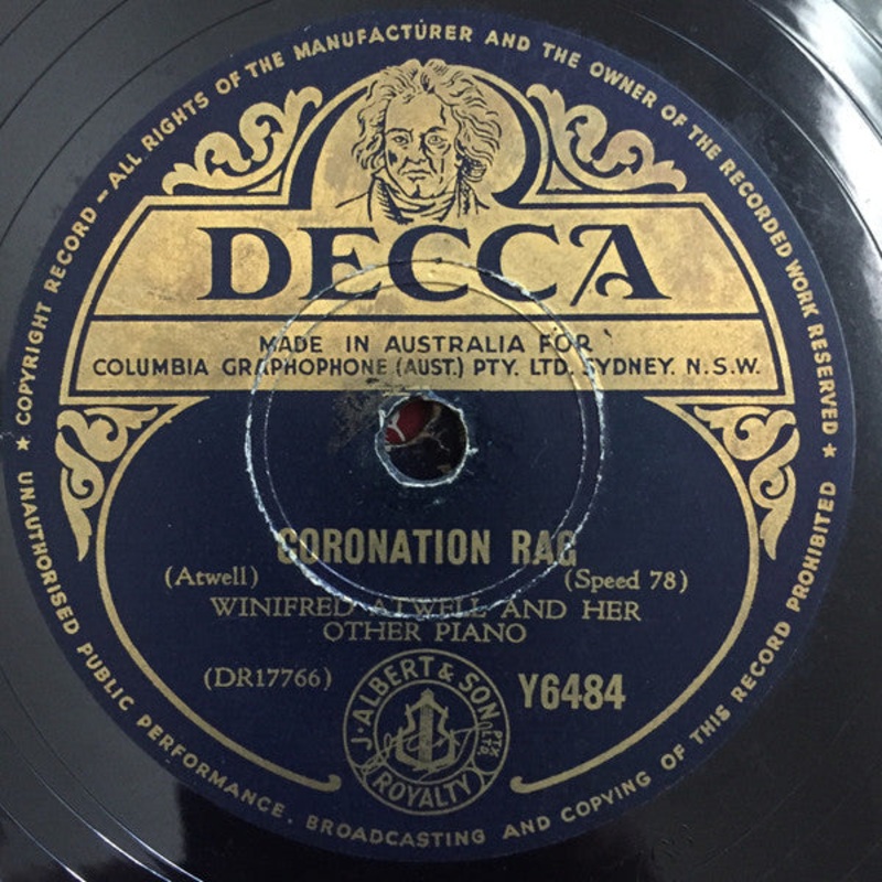 Winifred Atwell – Coronation Rag / Bounce The Boogie (Shellac, 10) (Very Good (VG))