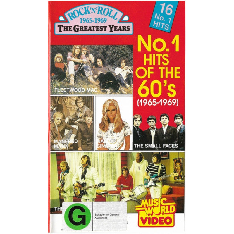 Various – No.1 Hits Of The 60’s (1965-1969) (VHS, Comp) (Very Good Plus (VG+))