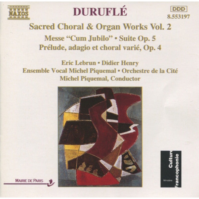 Durufl*, Eric Lebrun, Didier Henry, Ensemble Vocal Michel Piquemal, Orchestre De La Cit, Michel Piquemal – Sacred Choral & Organ Works Vol. 2 (CD, Album) (Very Good Plus (VG+))