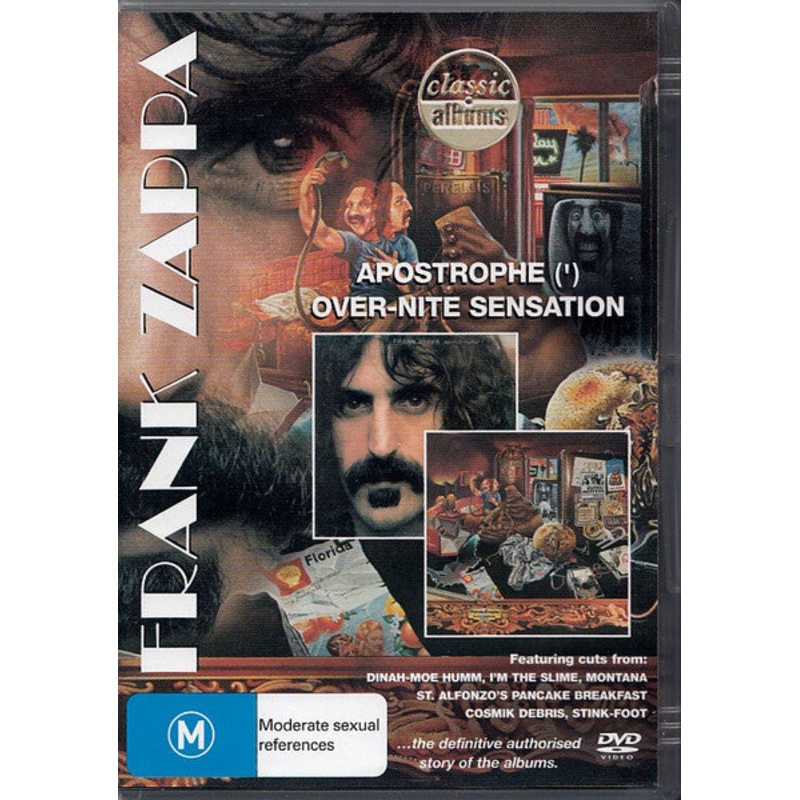Frank Zappa – Apostrophe (‘) / Over-Nite Sensation (DVD-V, PAL) (Very Good Plus (VG+))