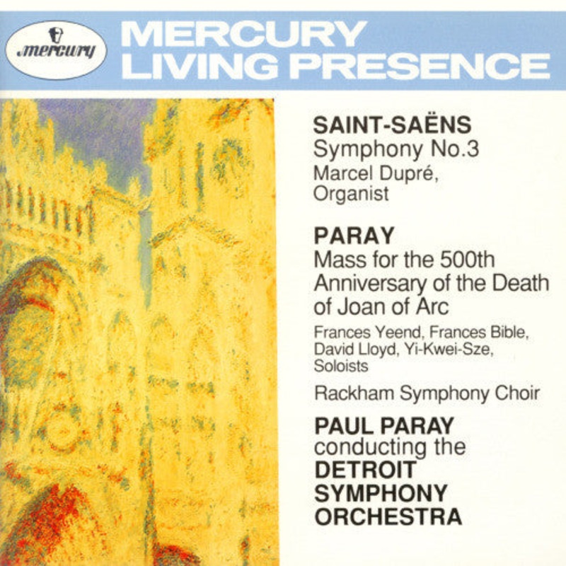 Saint-Sans* / Paray*  Paul Paray, Detroit Symphony Orchestra – Symphony No. 3 / Mass For The 500th Anniversary Of The Death Of Joan Of Arc (CD, Comp, RM) (Very Good Plus (VG+))