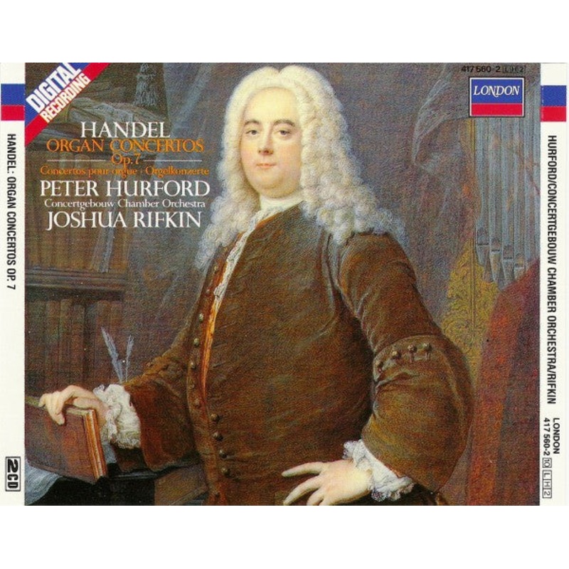 Handel*, Concertgebouw Chamber Orchestra, Peter Hurford, Joshua Rifkin – Organ Concertos, Op. 7 (2xCD) (Near Mint (NM or M-))